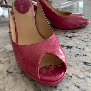 Cole Haan peep toe sling back pumps